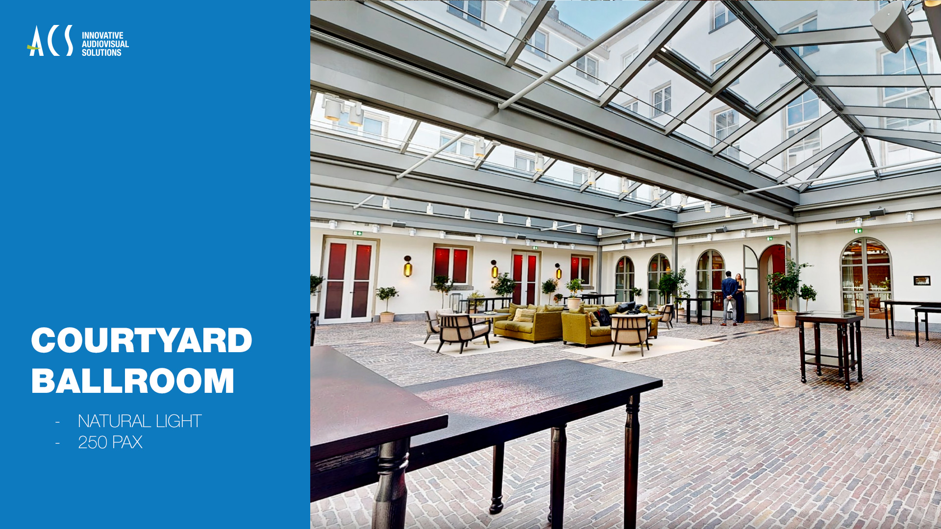 Courtyard and ballroom